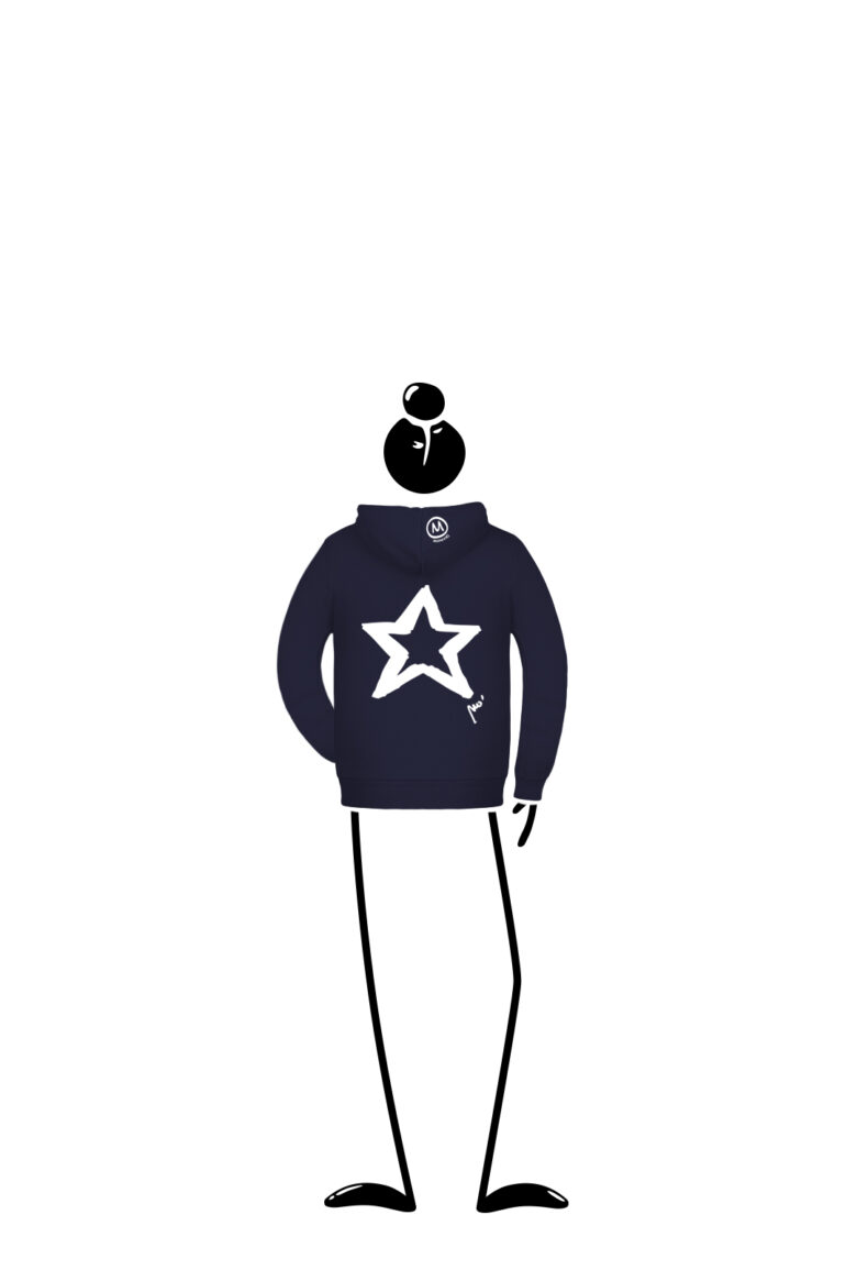 hoodie kids blue navy LOLA Monvic star