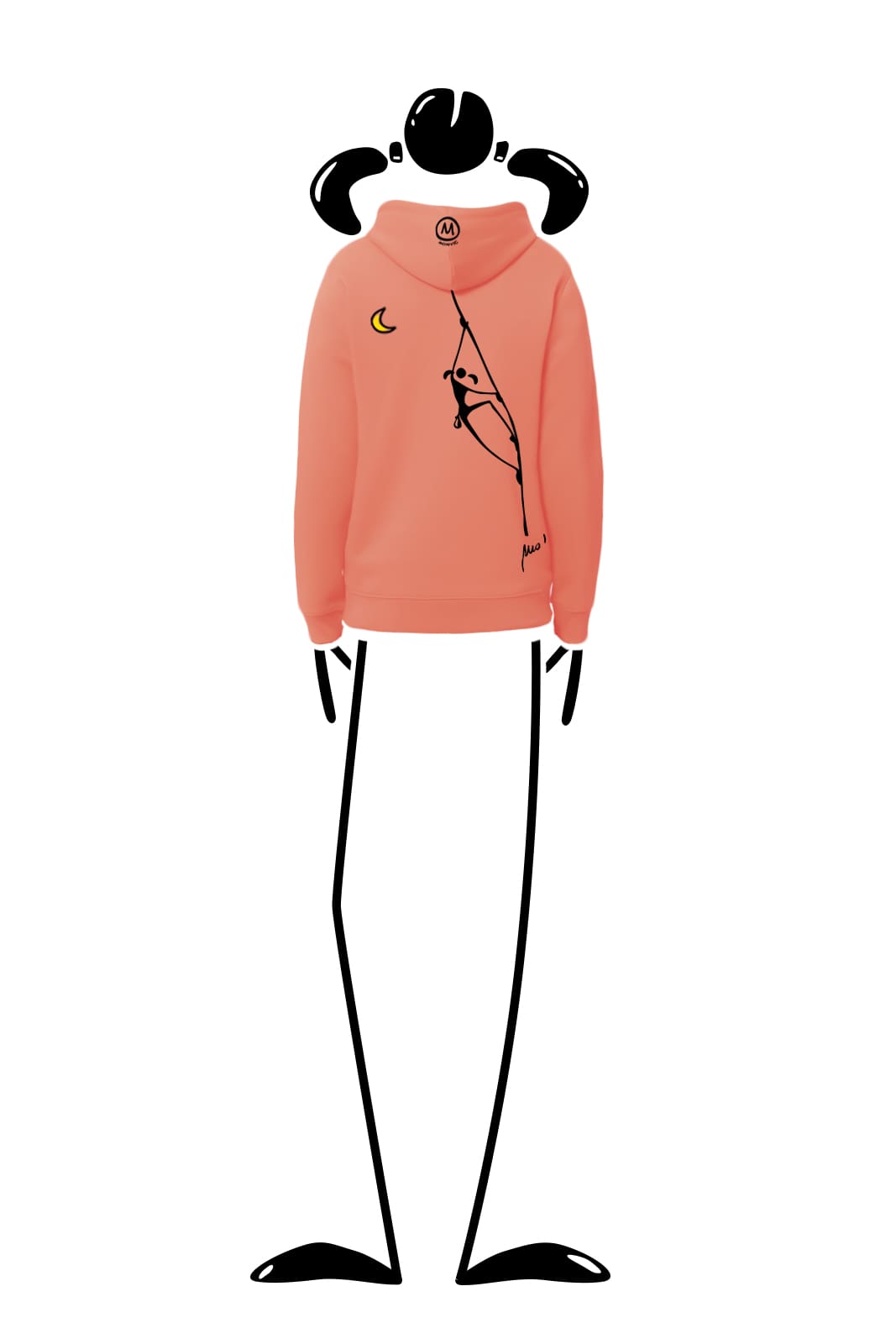 felpa donna arrampicata arancione unisex NAVAJO ORGANIC Monvic felpa donna arrampicata arancione unisex NAVAJO ORGANIC Monvic