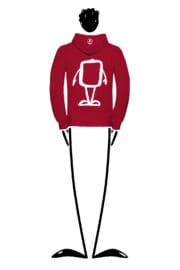 Sweat à capuche unisexe rouge NAVAJO Monvic