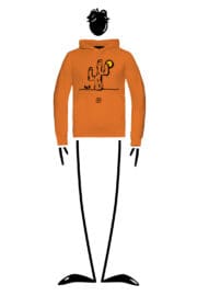 Hoodie unisex orange NAVAJO Monvic