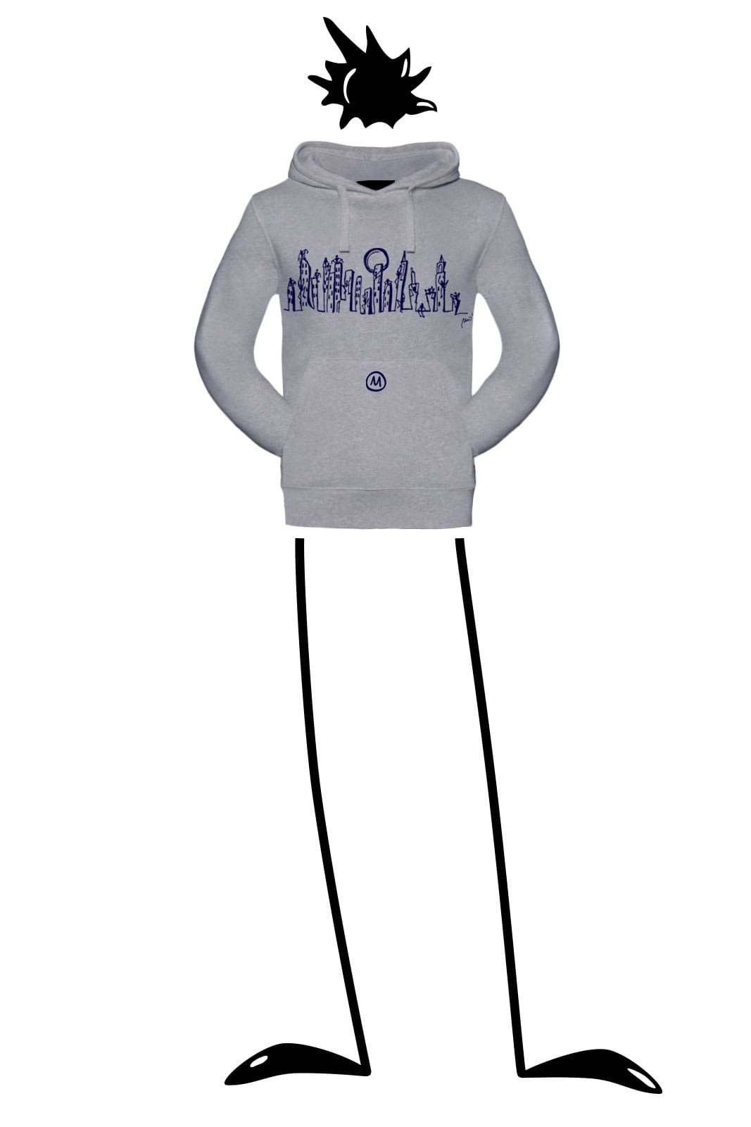 felpa uomo grigia NAVAJO Monvic City felpa uomo grigia NAVAJO Monvic City