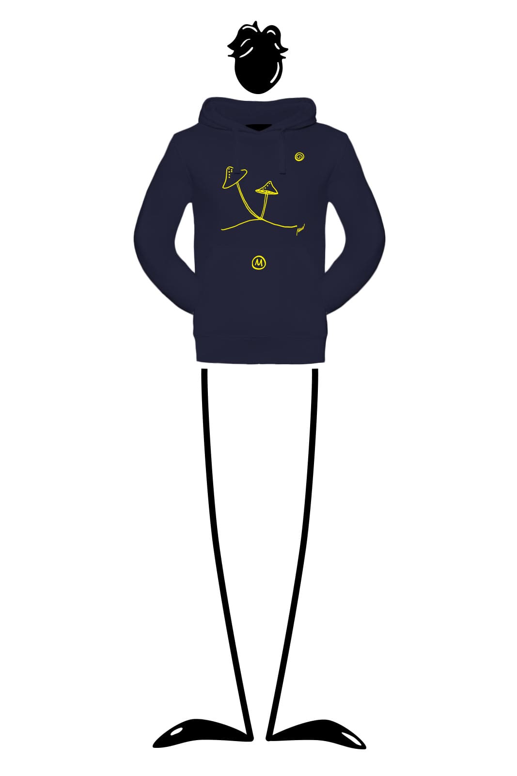 Hoodie unisex blue navy NAVAJO Monvic Hoodie unisex blue navy NAVAJO Monvic