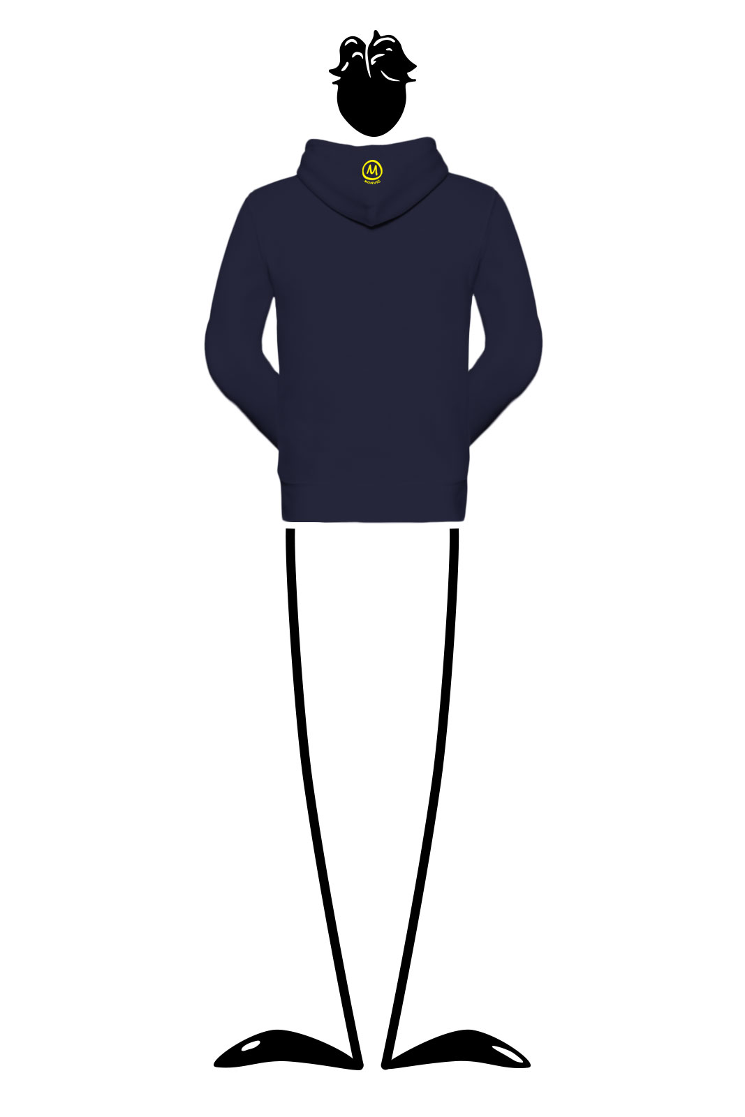 Hoodie unisex blue navy NAVAJO Monvic