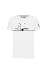 t-shirt SURF uomo - cotone organico bianco - HASH MONVIC