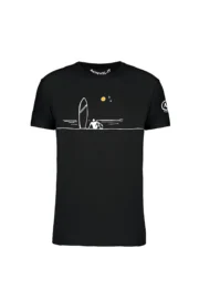 t-shirt SURF uomo - cotone organico nero - HASH MONVIC
