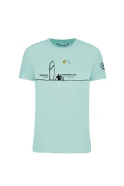t-shirt SURF uomo - cotone organico verde acqua - HASH MONVIC