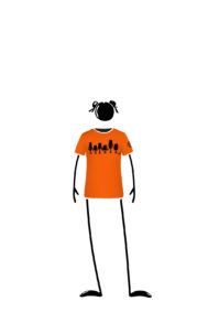 t-shirt arrampicata bambina arancione TATA Monvic