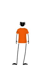 t-shirt Enfant orange TATA Monvic escalade