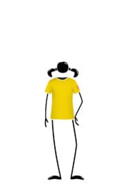 t-shirt bambina gialla TATA Monvic