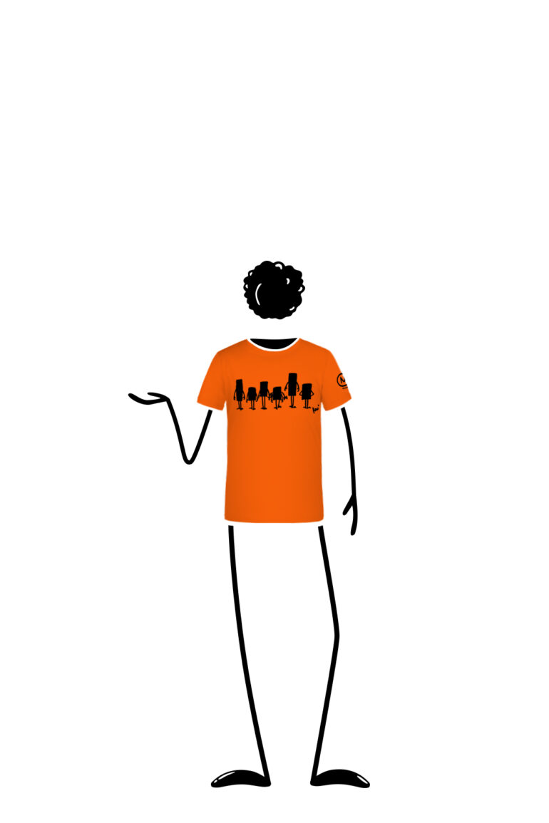 t-shirt arrampicata bambino arancione TATA Monvic