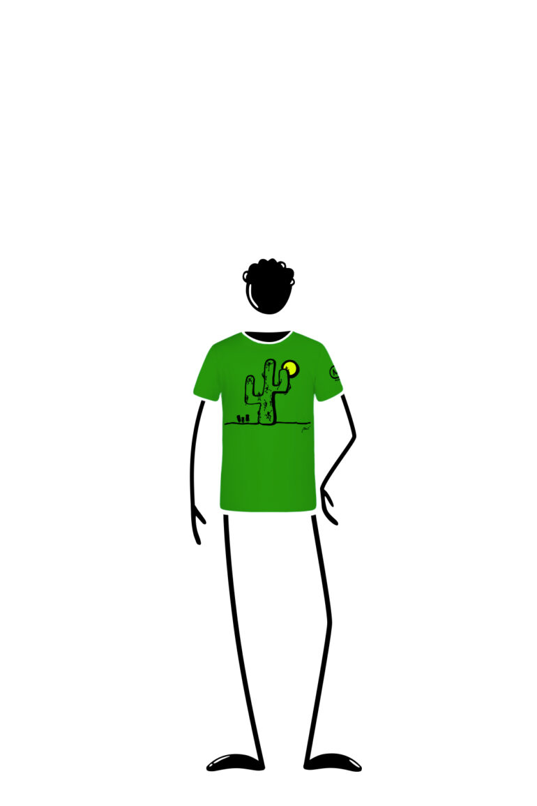 t-shirt Enfant vert pomme TATA Monvic cactus