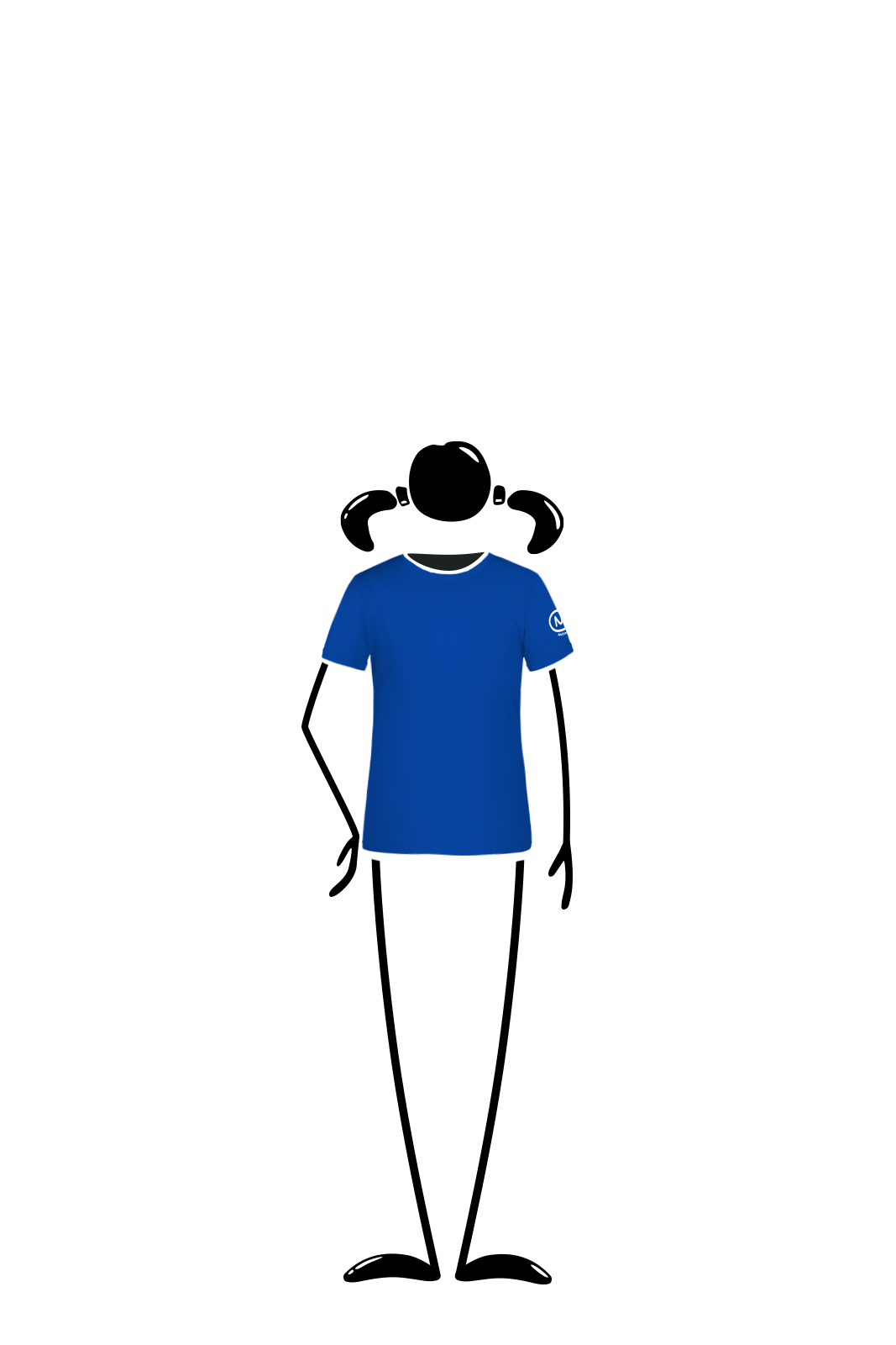 t-shirt Enfant bleu royal TATA Monvic