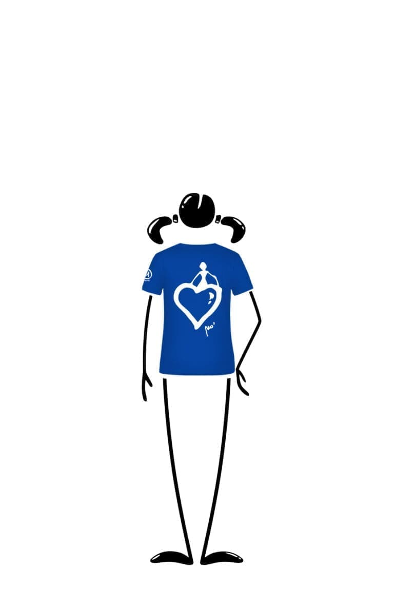 t-shirt bambina blu royal TATA Monvic