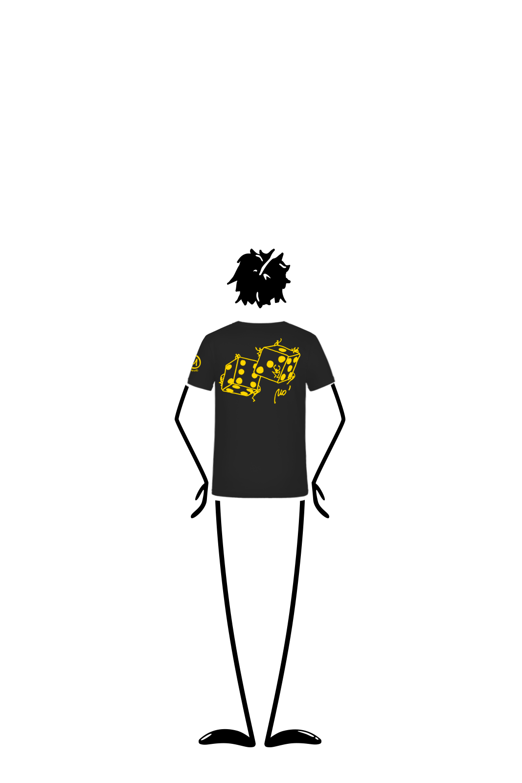 t-shirt Enfant noir TATA Monvic