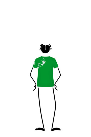 t-shirt bambina verde mela TATA Monvic