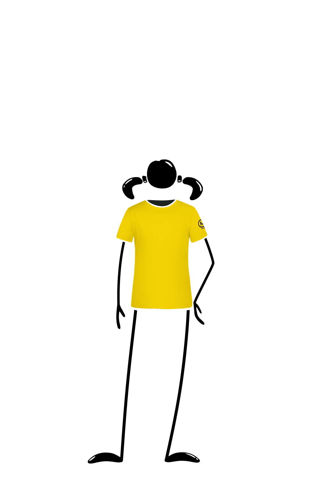 t-shirt bambina gialla TATA Monvic