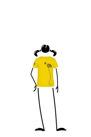 t-shirt bambina gialla TATA Monvic