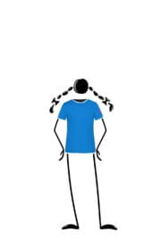 t-shirt Enfant azur TATA Monvic