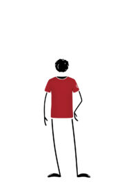 t-shirt bambino rossa TATA Monvic