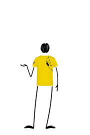 t-shirt arrampicata bambino gialla TATA Monvic