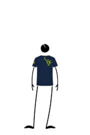Kids' climbing T-Shirts blue navy TATA Monvic skateboard