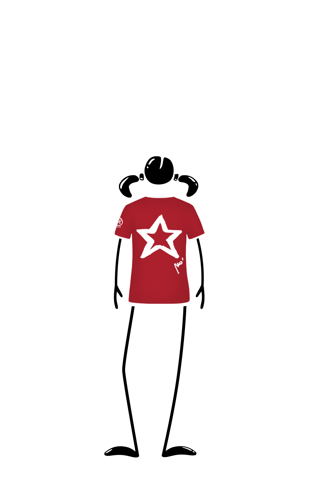 t-shirt bambina rossa TATA Monvic stellina