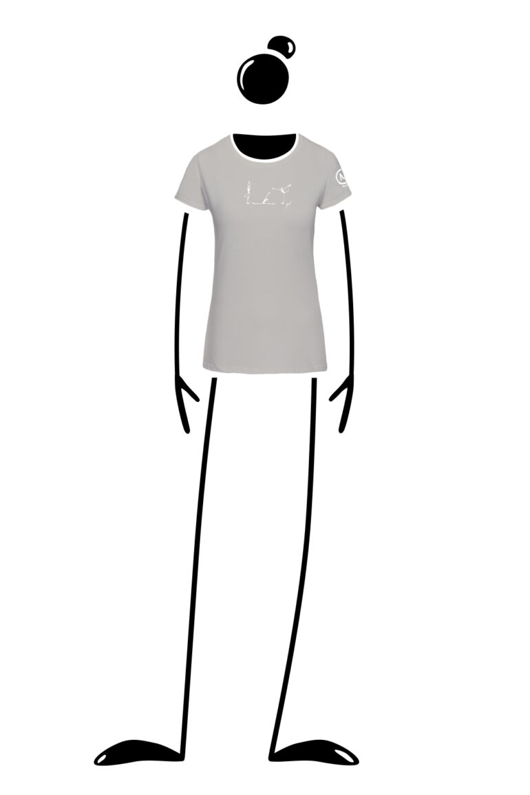 T-shirt femme en coton bio gris SHARON ORGANIC Monvic yoga