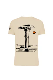 T-shirt arrampicata uomo - cotone organico bianco crema - "Baobab" - HASH ORGANIC MONVIC