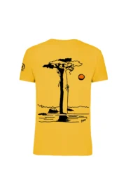 T-shirt arrampicata uomo - cotone organico giallo - "Baobab" - HASH ORGANIC MONVIC