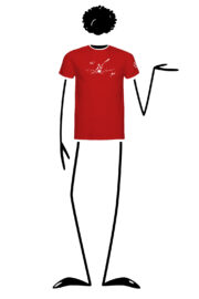 t-shirt uomo rossa HASH Monvic canoa