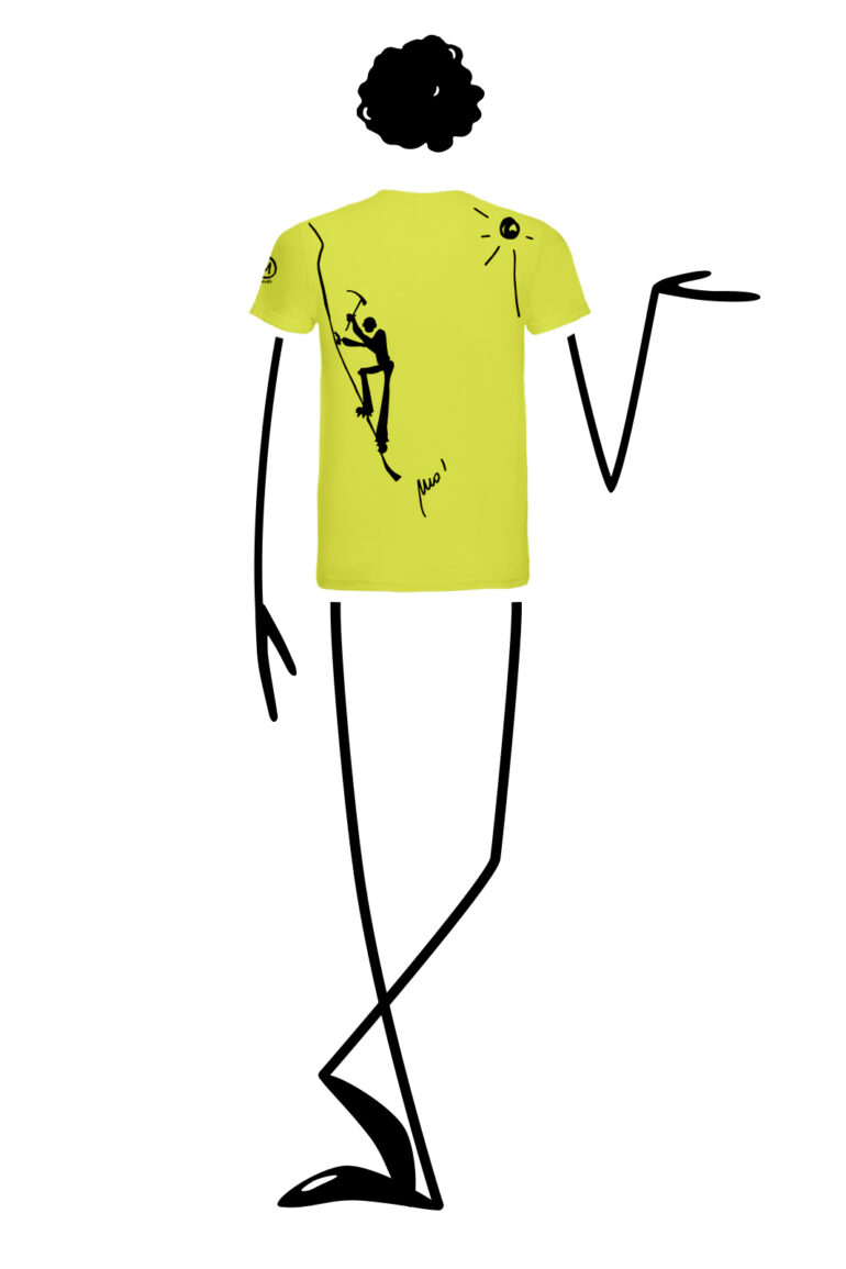t-shirt man organic cotton lime HASH ORGANIC Monvic