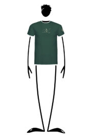 t-shirt man organic cotton forest green HASH ORGANIC Monvic golf