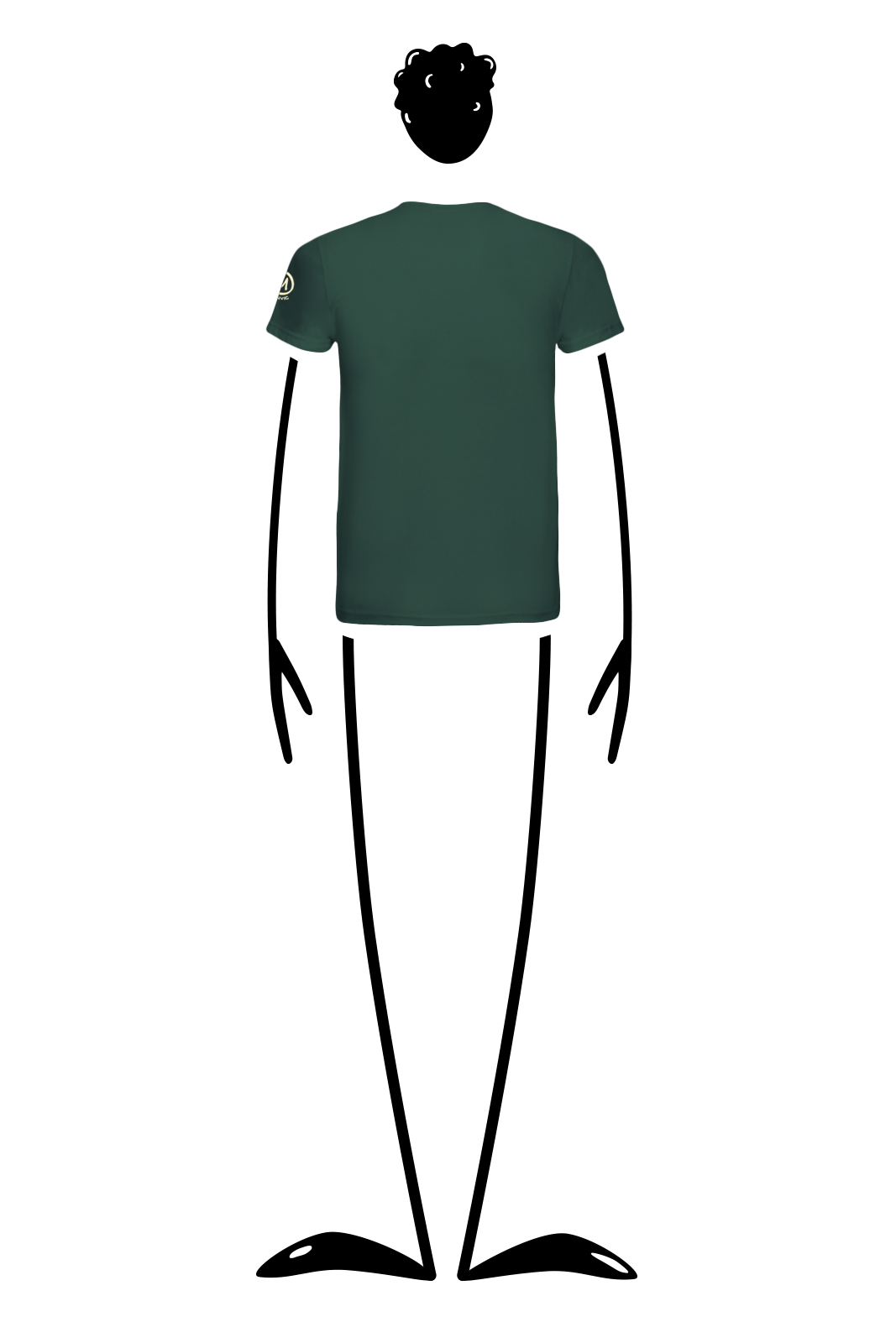 t-shirt uomo verde forest HASH ORGANIC Monvic golf