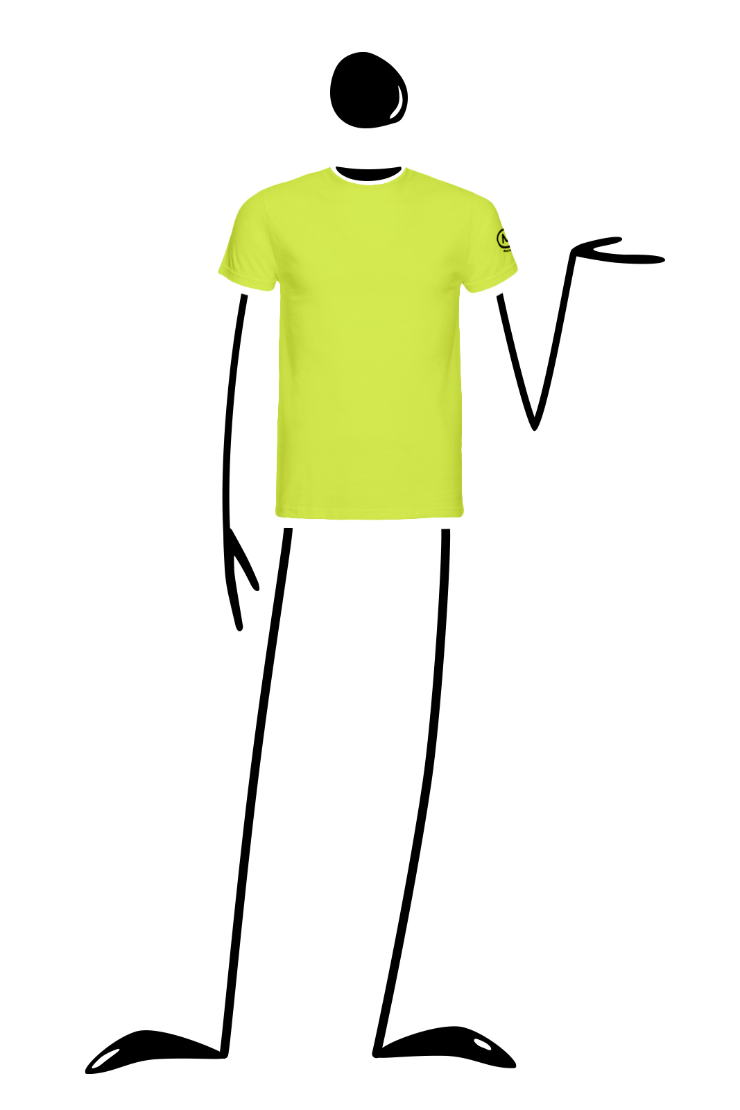 t-shirt uomo arrampicata lime HASH ORGANIC Monvic