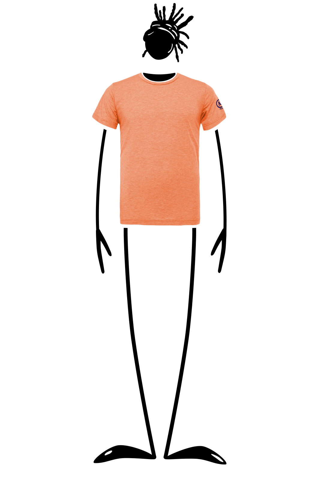 t-shirt sports men orange HASH Monvic
