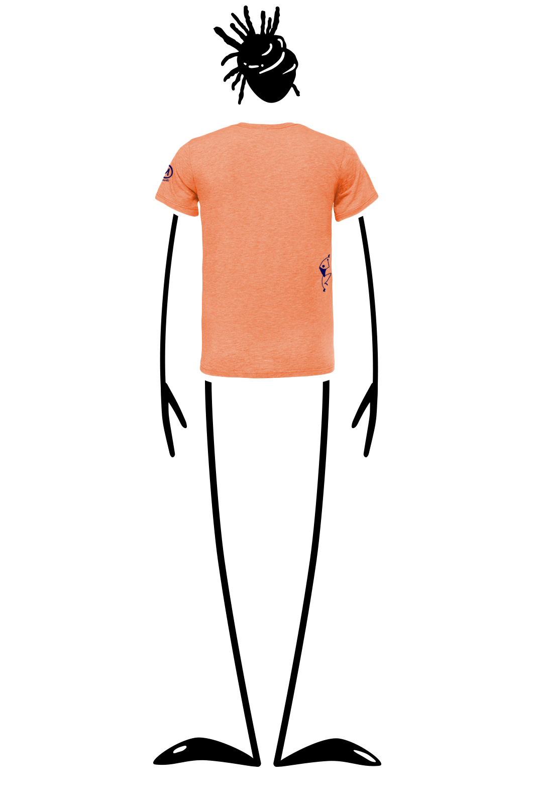 t-shirt sports men orange HASH Monvic