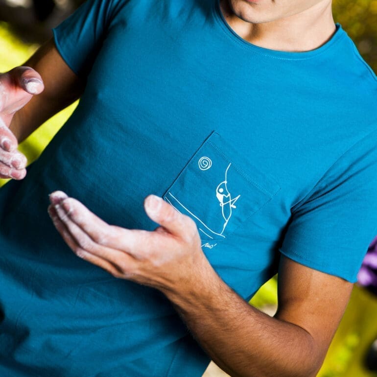 t-shirt men petrol chic organic cotton