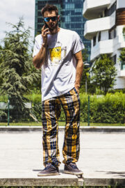 Pantaloni uomo ultraleggeri CLOWN Monvic scozzesi