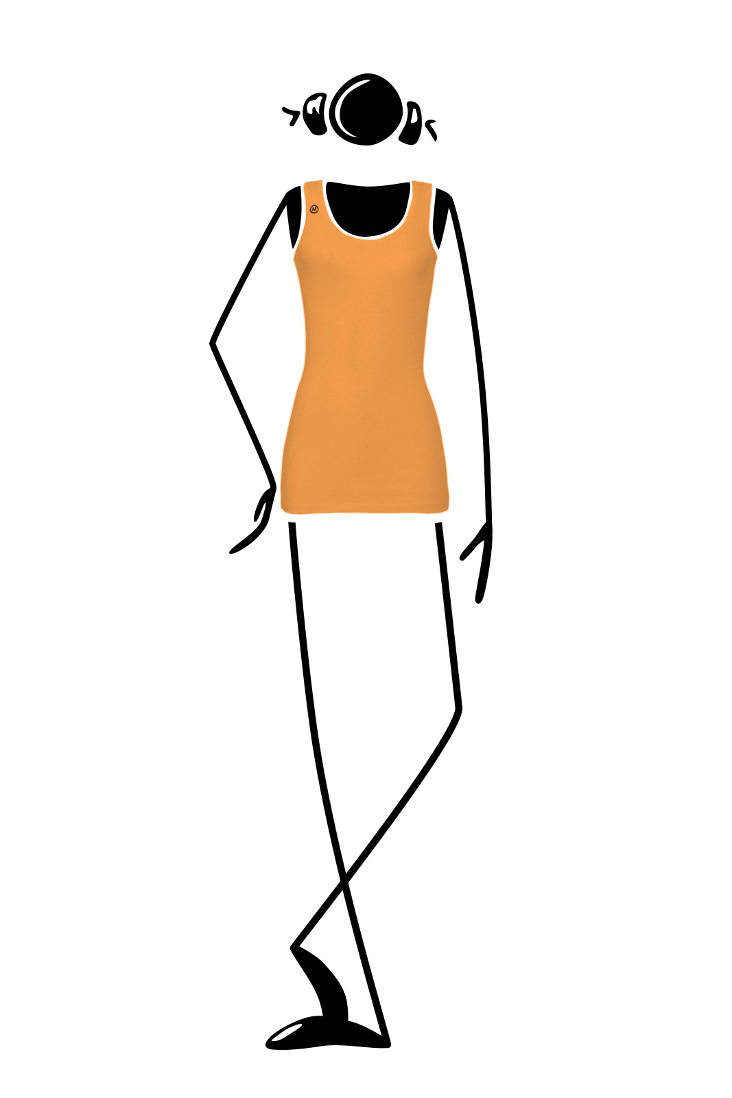 Women’s tank top orange KOKO X Monvic sportswear