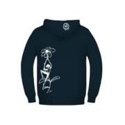 Hoodie kids with zip blue navy LOLA Monvic