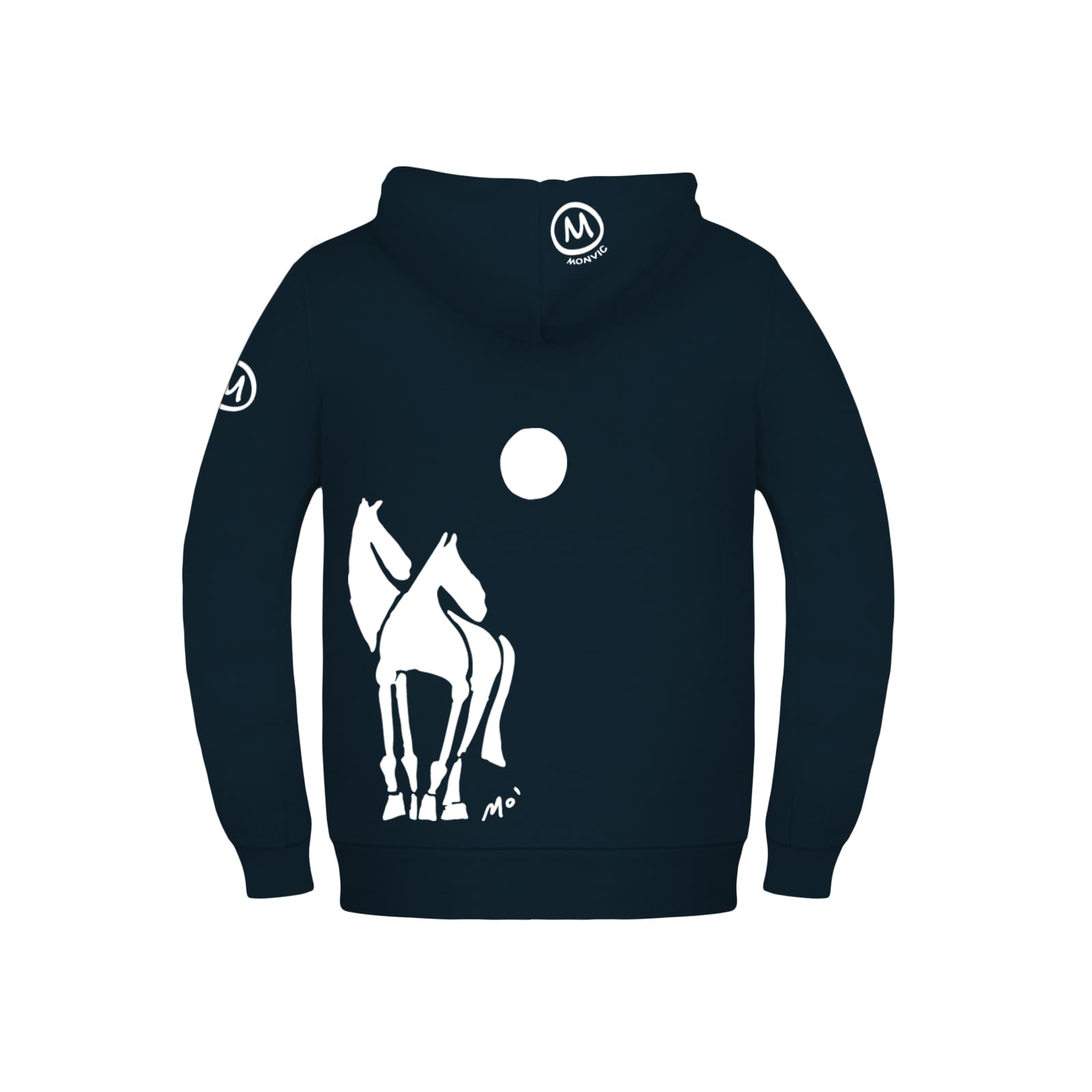 Felpa bambina con zip blue navy LOLA Monvic cavalli