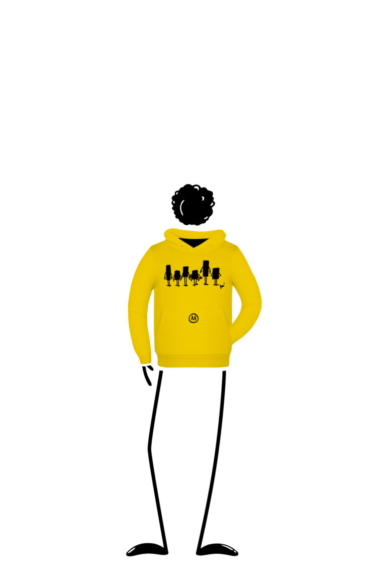 hoodie kids yellow LOLA Monvic climbing