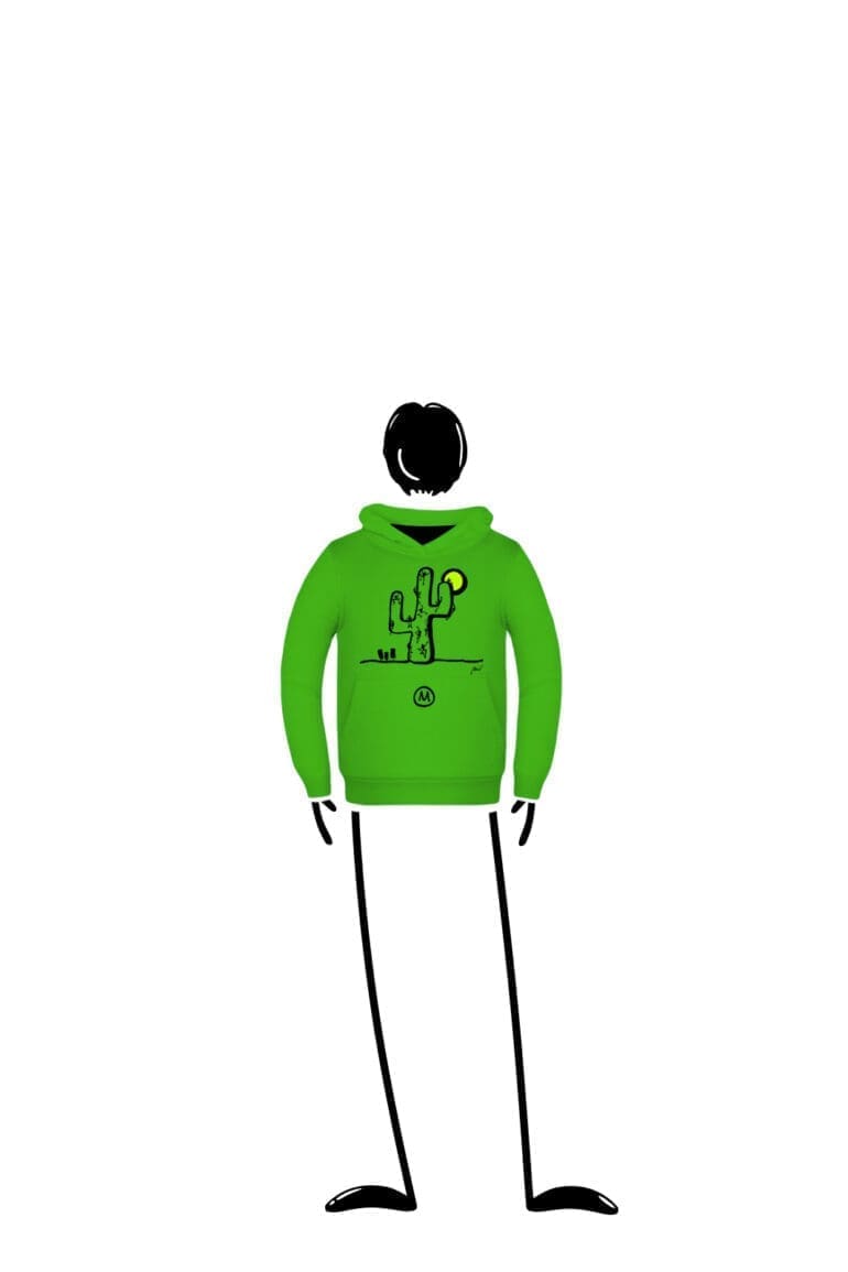 felpa bambino verde mela LOLA Monvic cactus