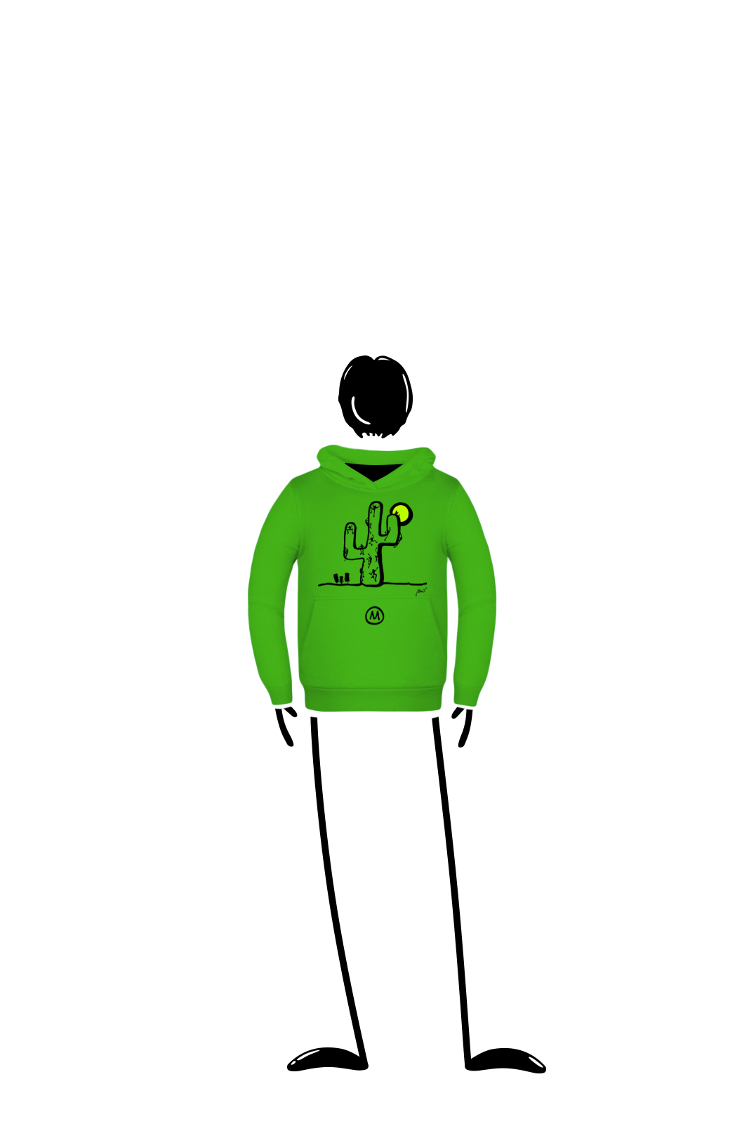 hoodie kids apple green LOLA Monvic cactus