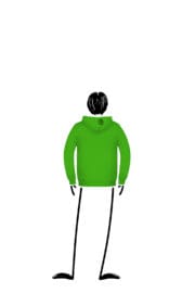 felpa bambino verde mela LOLA Monvic cactus