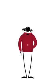 hoodie kids red LOLA Monvic