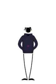 felpa bambina blu navy LOLA Monvic