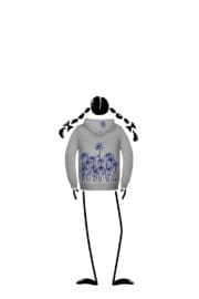 felpa bambina grigia LOLA Monvic