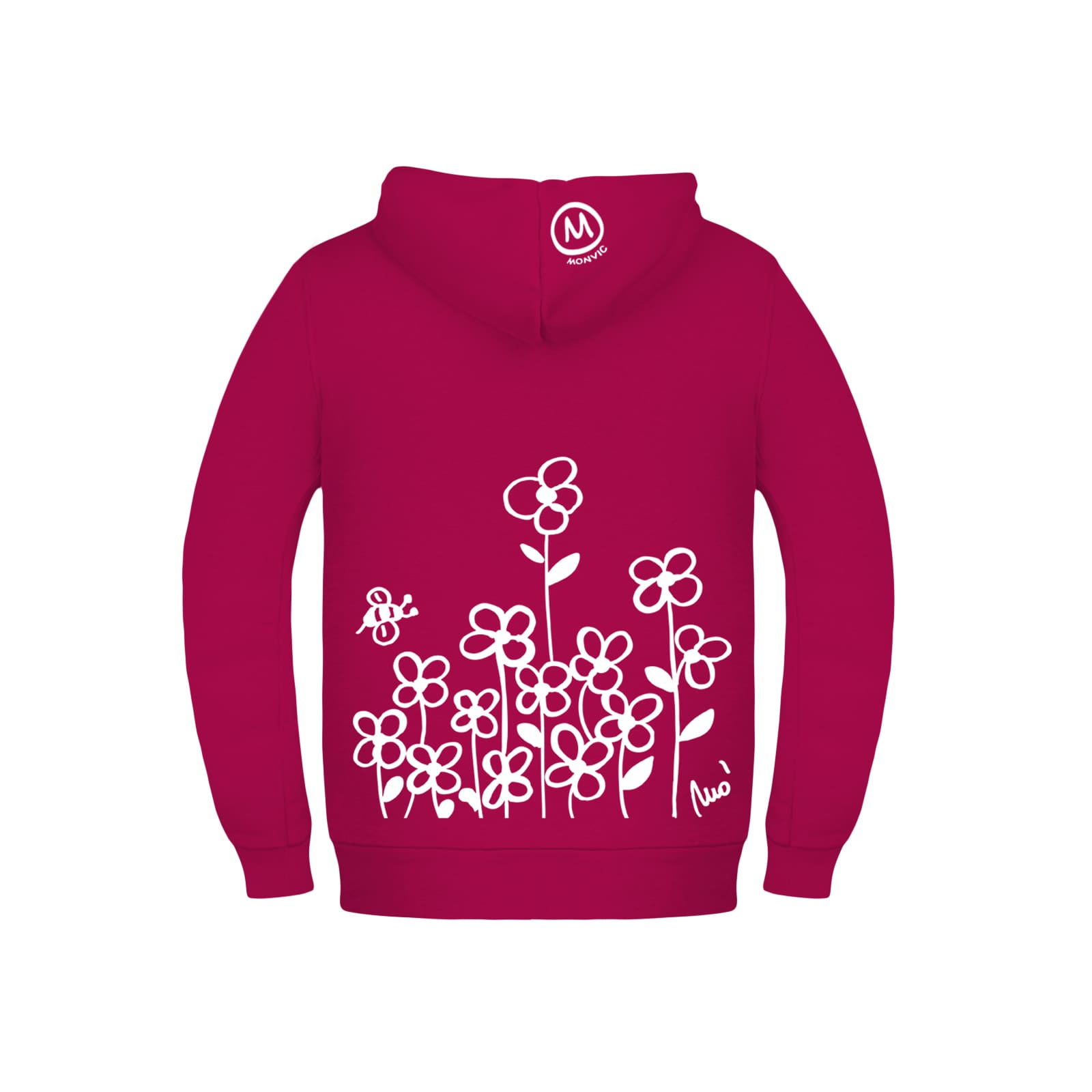 hoodie kids fuchsia LOLA Monvic flowers