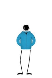 Sweat à capuche avec zip Enfant azur LOLA Monvic